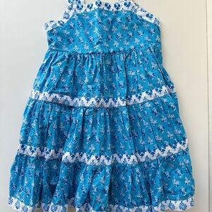 J.Crew Crewcuts Blue Block Print Sundress
